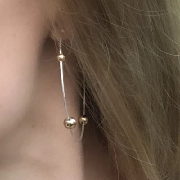 Multi Metallic Hoops-White Gold - Picture 2 of 3